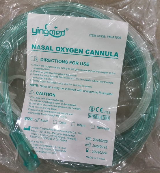 Dây thở oxy 2 nhánh người lớn (Nasal oxygen cannula) - Greetmed 2
