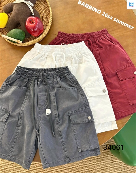 34061-Quần short BBN xám túi hộp