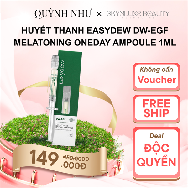 Huyết thanh làm sáng da, mờ nám EASYDEW DW-EGF MELATONING ONEDAY AMPOULE 1ml