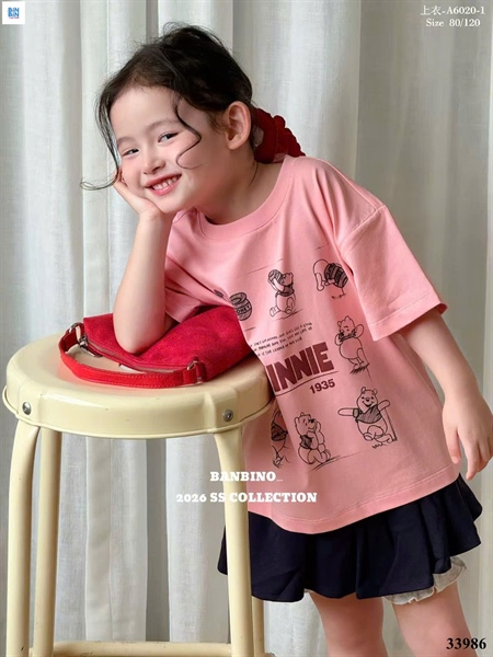 33986- Áo BBN Gấu Pure Hồng Cam