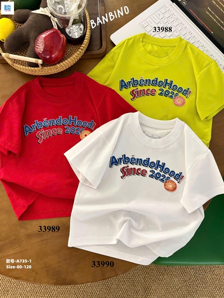 33989- Áo BBN Bánh Donut Đỏ