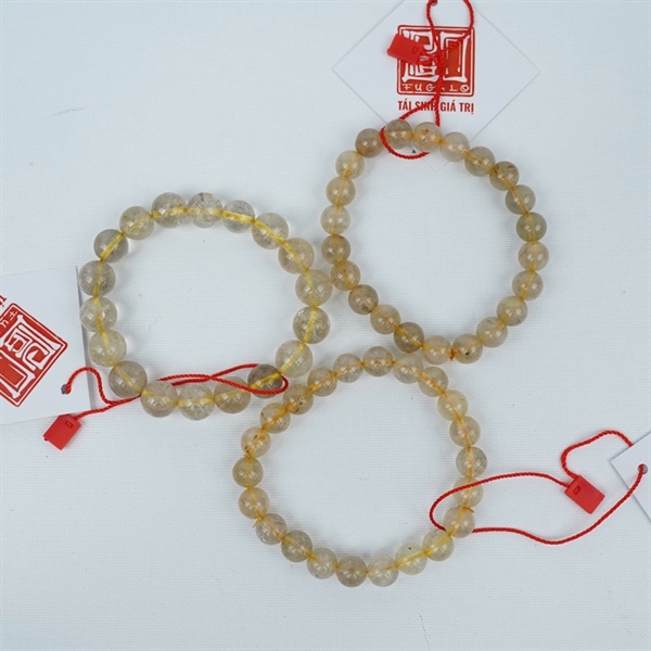 Vòng thạch anh tóc vàng ly8.6-10.9