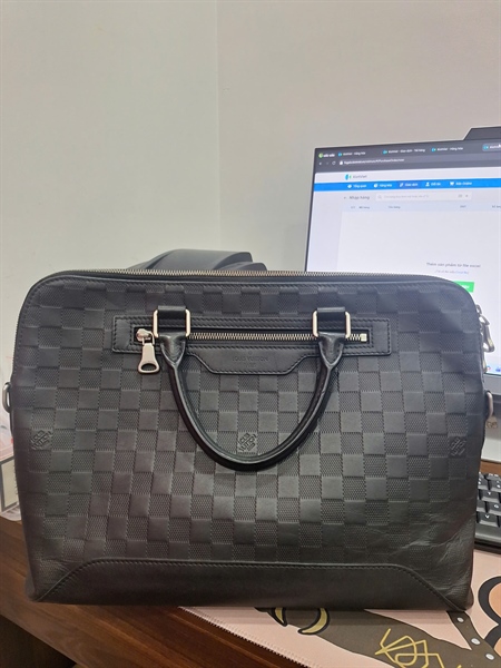 Túi LV cặp táp ô vuông đen sz37 (MB0129) (HT)+