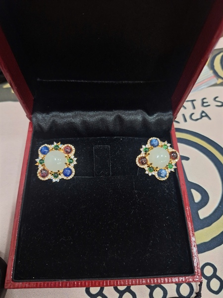 Bông tai đính ngọc KG+