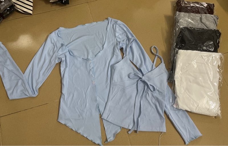 SET ÁO CDG TÀ XẺ KÈM LÓT 2D