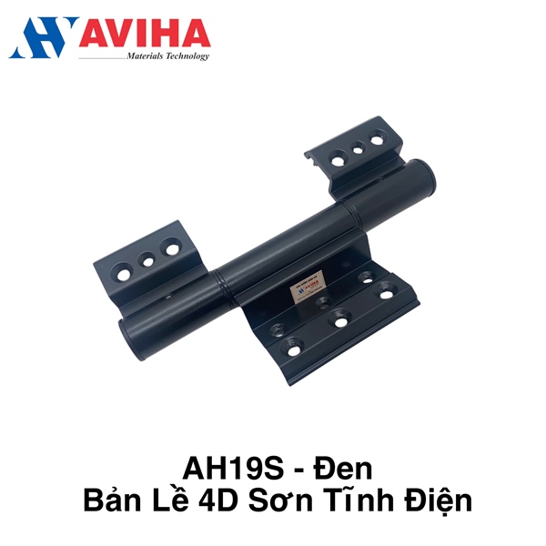Bản lề 4D Aviha AV19S Đen (Mẫu 3 khúc Sơn tĩnh điện)