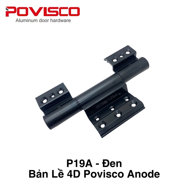 Bản lề 4D Aviha AV19A Đen (Mẫu 3 khúc Anode)