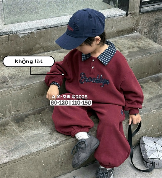 33941- Set bộ đỏ polo Broohly đại