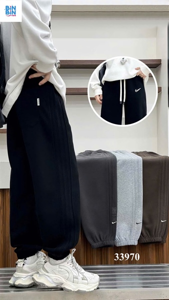 33970-Quần nỉ jogger Nike xám