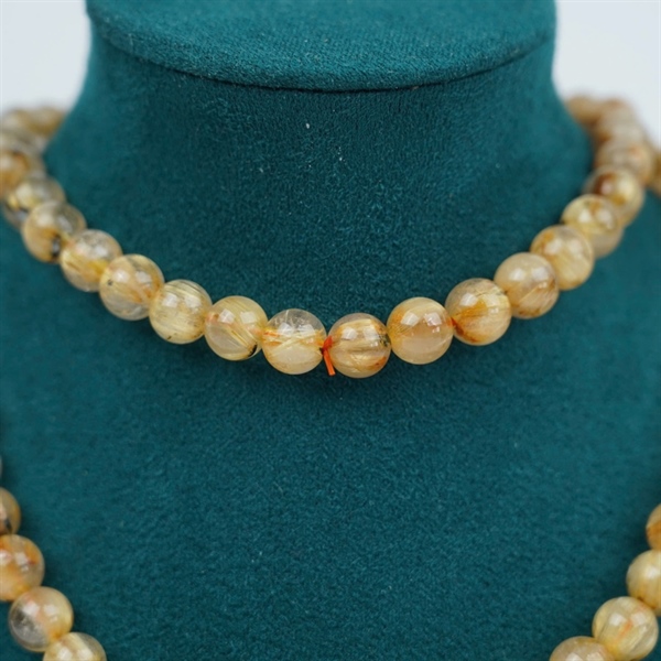 Chuỗi thạch anh tóc vàng 80 hạt ly7.47-6.99 (557582) KG+