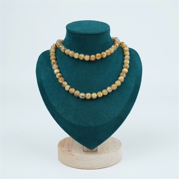 Chuỗi thạch anh tóc vàng 80 hạt ly7.47-6.99 (557582) KG+