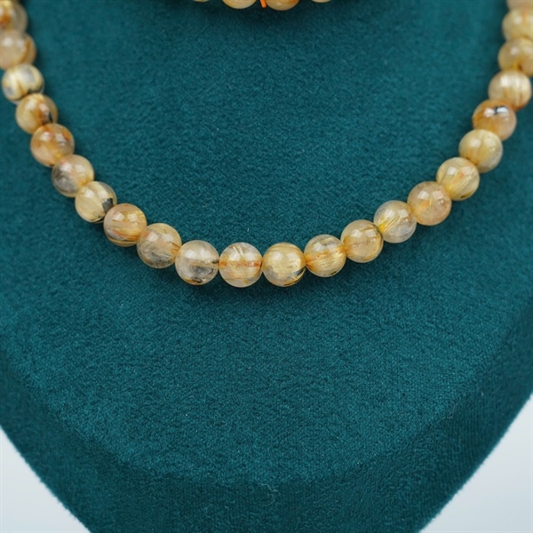 Chuỗi thạch anh tóc vàng 80 hạt ly7.47-6.99 (557582) KG+