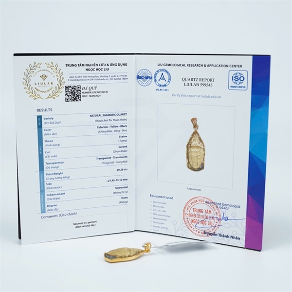 Mặt phật tóc vàng (599545) KG+