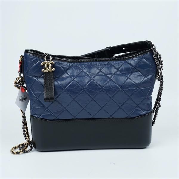 Túi Chanel Gab xanh có lót form (25260050) sz27 (MV) KG+