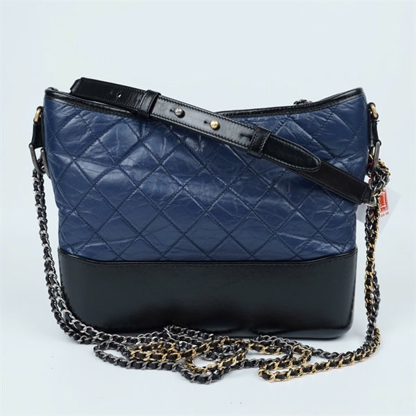 Túi Chanel Gab xanh có lót form (25260050) sz27 (MV) KG+