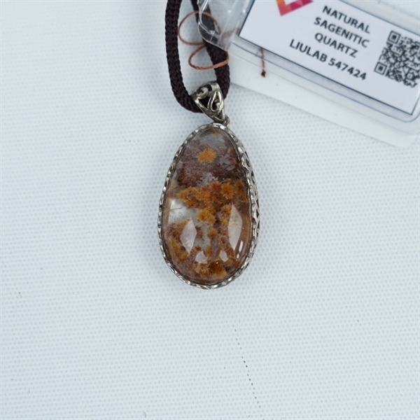 Mặt dây hoa thạch anh tóc (547424) KG+