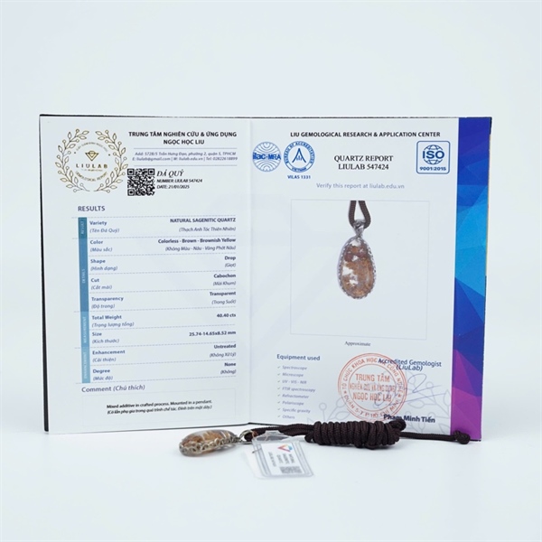 Mặt dây hoa thạch anh tóc (547424) KG+