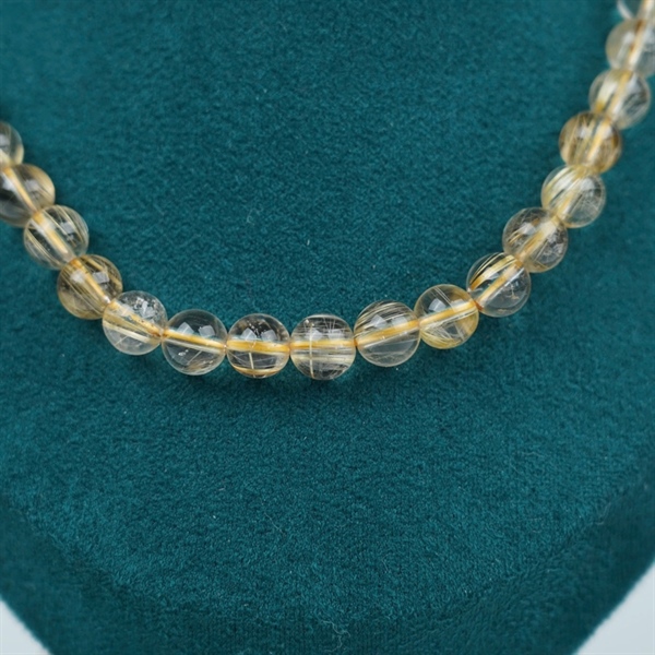 Chuỗi thạch anh tóc vàng 117 hạt ly7.98-4.74 (663375) KG+