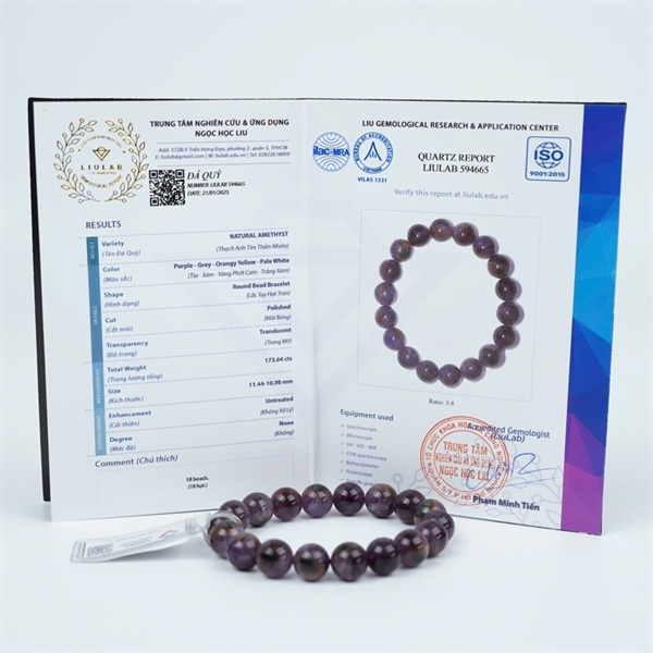 Vòng tay A23 18 hạt ly11.44-10.98 (594665) KG+