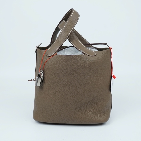 Túi Hermes Picotin nâu stamp W(2024) kèm ổ+2 chìa sz18 (MV) KG+