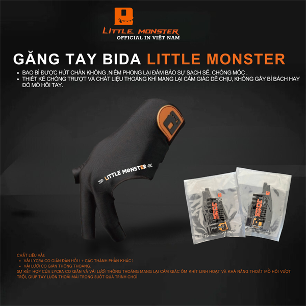 Găng tay Little Monster Chính Hãng, Size XL