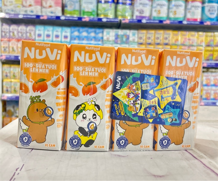 Sữa tươi lên men Nuvi Cam 170ml