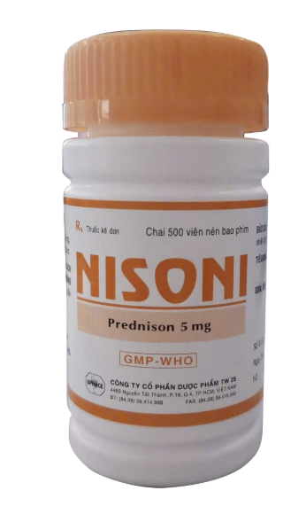 Nisoni prednison 5mg tw25 (c/500v) (cam)