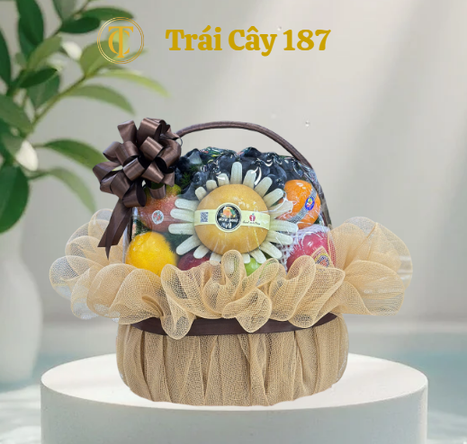 Giỏ Trái Cây Nhập Khẩu Tone Nâu