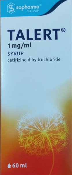 Thuốc Talert 1mg/1ml điều trị viêm mũi dị ứng (Chai 60ml) - Bulgaria