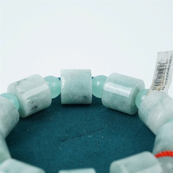 Vòng lu thống cẩm thạch xanh 10 hạt ly12.12x15.58-13.28x15.72 KG+