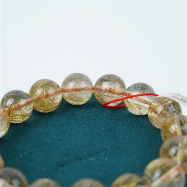 Vòng thạch anh tóc vàng 16 hạt ly13.02-13.92 KG+