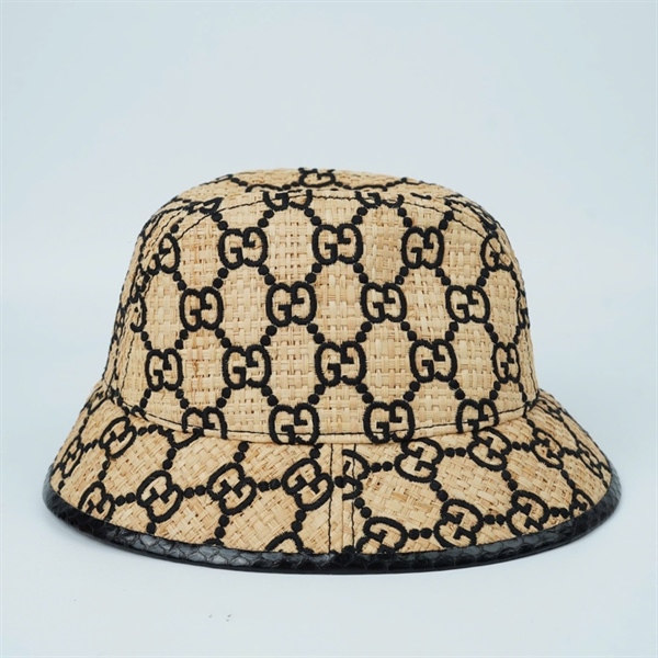 Nón GG cói viền đen size M KG+