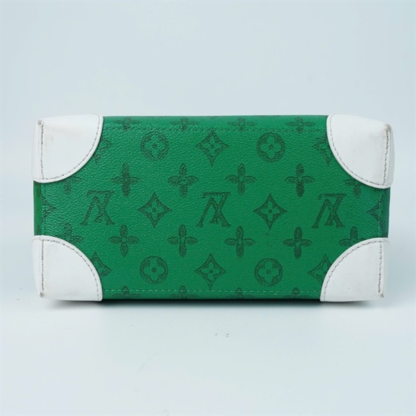 Túi LV Soft trunk xanh viền trắng 24cm KG+