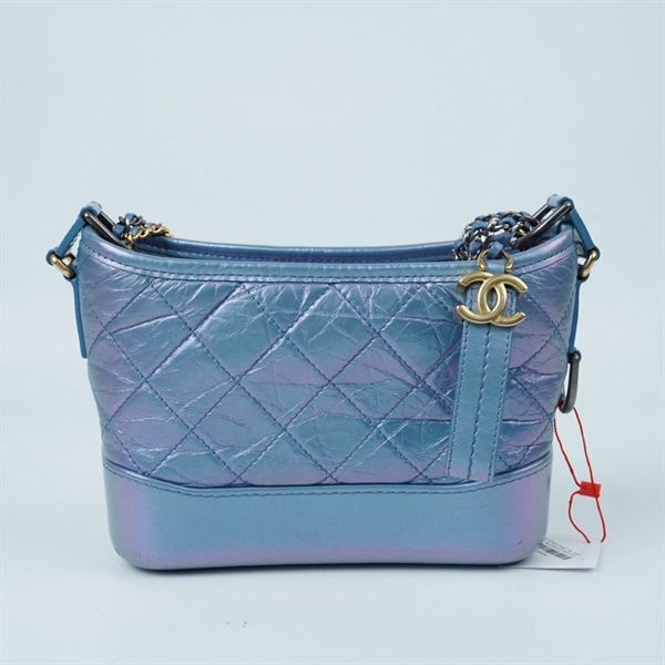 Túi Chanel Gab màu xanh ánh trai 20cm (27906141) KG+