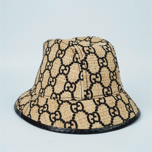 Nón GG cói viền đen size M KG+