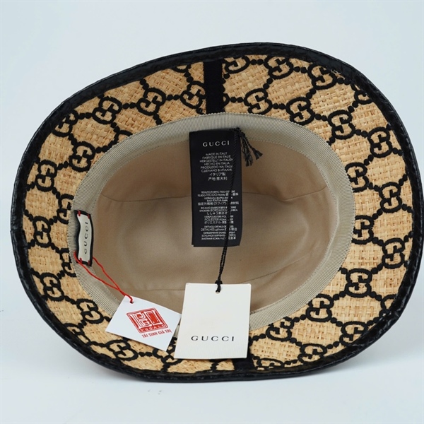 Nón GG cói viền đen size M KG+