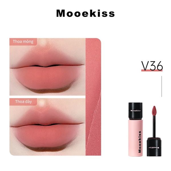 Son kem lì MOOEKISS nắp đen V36 - Ảnh 1
