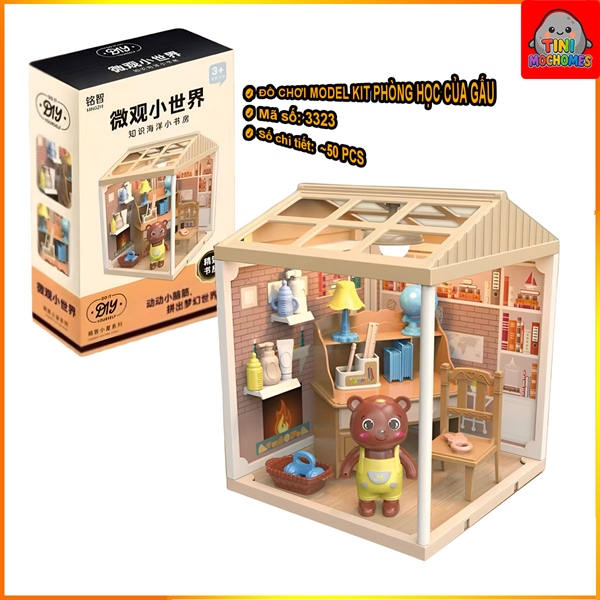 [CHÍNH HÃNG] Đồ chơi lắp ráp MINGZHI căn phòng mơ ước thỏ và gấu - Phòng học