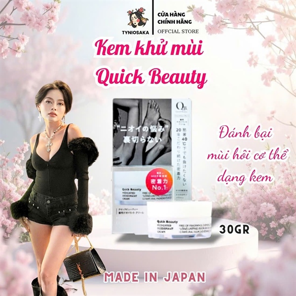 Kem Khử Mùi, Ngăn Mồ Hôi Quick Beauty Medicated Deodorant Cream 30g