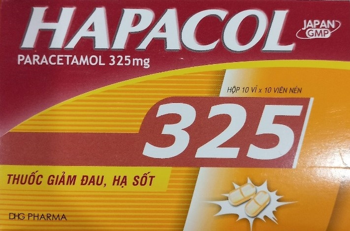 Hapacol 325mg (Paracetamol 325mg) (H*10 vỉ x 10 viên) - DHG