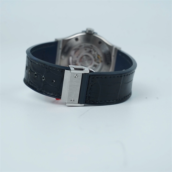 Đồng hồ Hublot mặt xanh đen dây đen viền kim (1394034) sz38 (HC) KG+