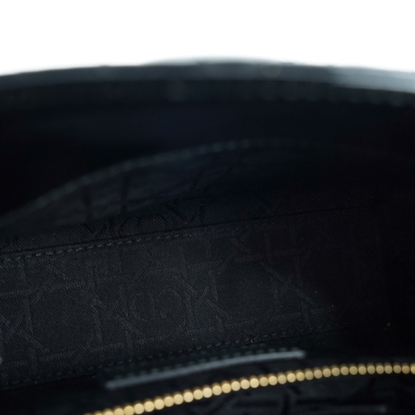 Túi Dior Lady đen bóng (05-BO-0178) szmini KG+