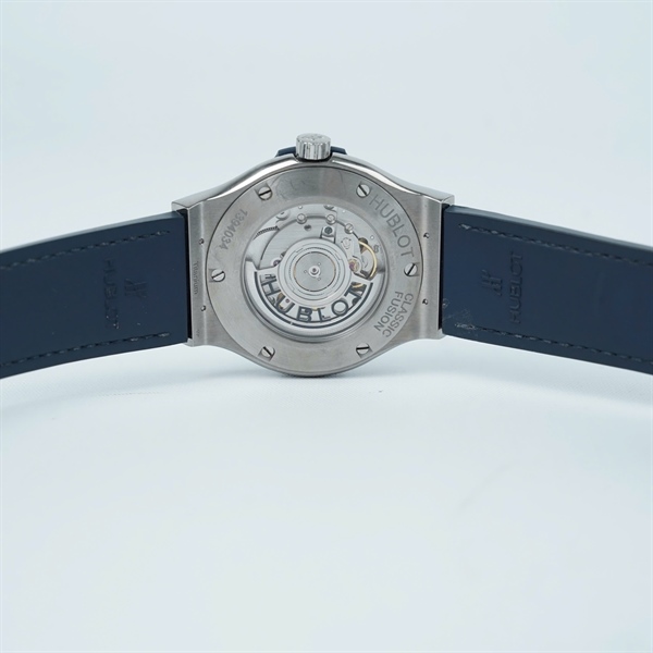 Đồng hồ Hublot mặt xanh đen dây đen viền kim (1394034) sz38 (HC) KG+