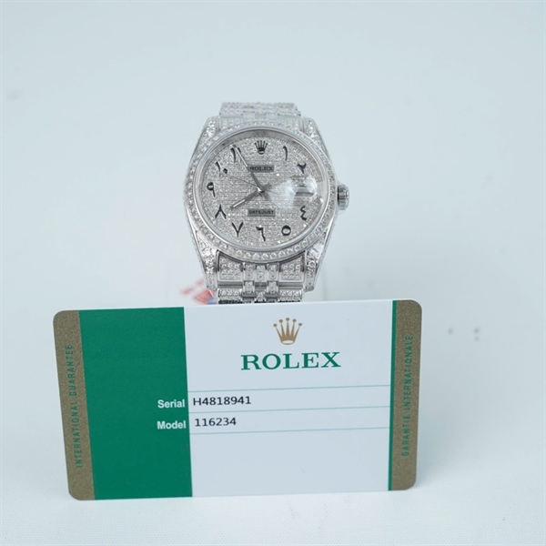 Đồng hồ Rolex bạc full kim H4818941 sz34 (HC) KG+