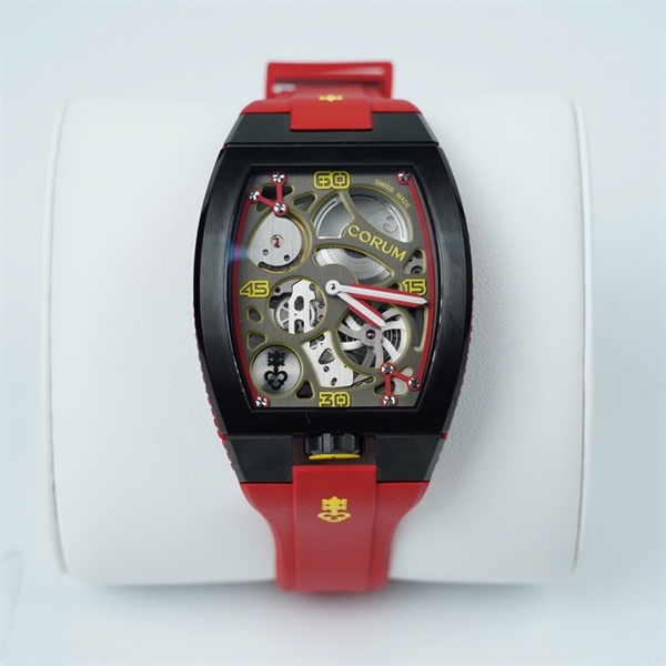 Đồng hồ Corum mặt cơ viền đen dây đỏ (2381624) sz40 (HC) KG+