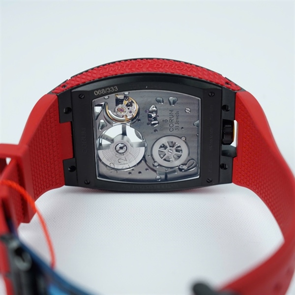 Đồng hồ Corum mặt cơ viền đen dây đỏ (2381624) sz40 (HC) KG+