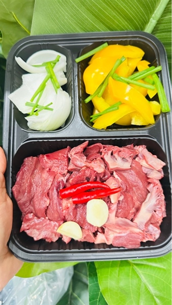 Sét tim xào rau củ