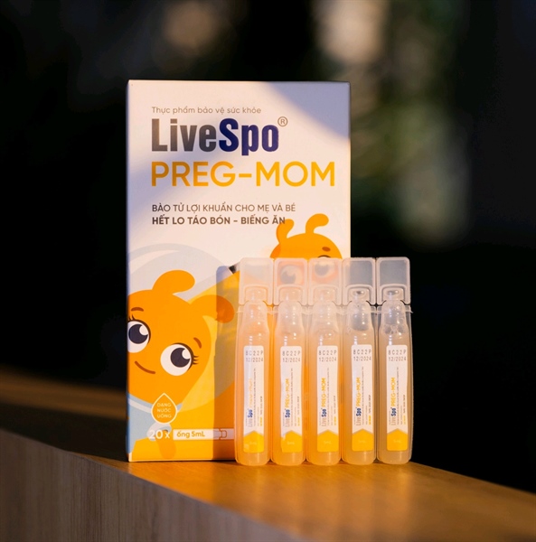 Thực phẩm bảo vệ sức khỏe livespo® preg-mom ( 20 ống / hộp ) lẻ 5 ống