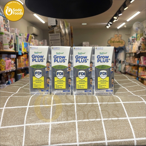Sữa dinh dưỡng Nutifood Grow Plus+ 180ml - bạc ít ngọt