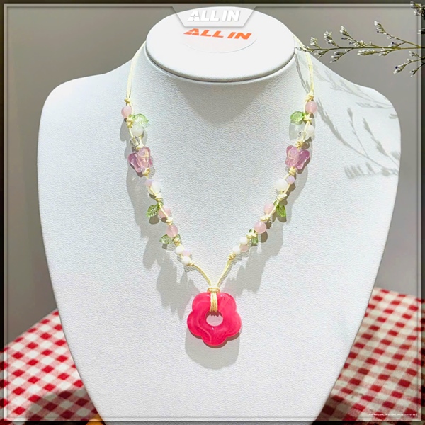 Dây chuyền ALLIN thắt dây hoa 5 cánh mùa xuân